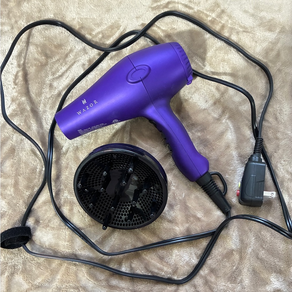 Wazor Purple Hair Dryer with Diffuser